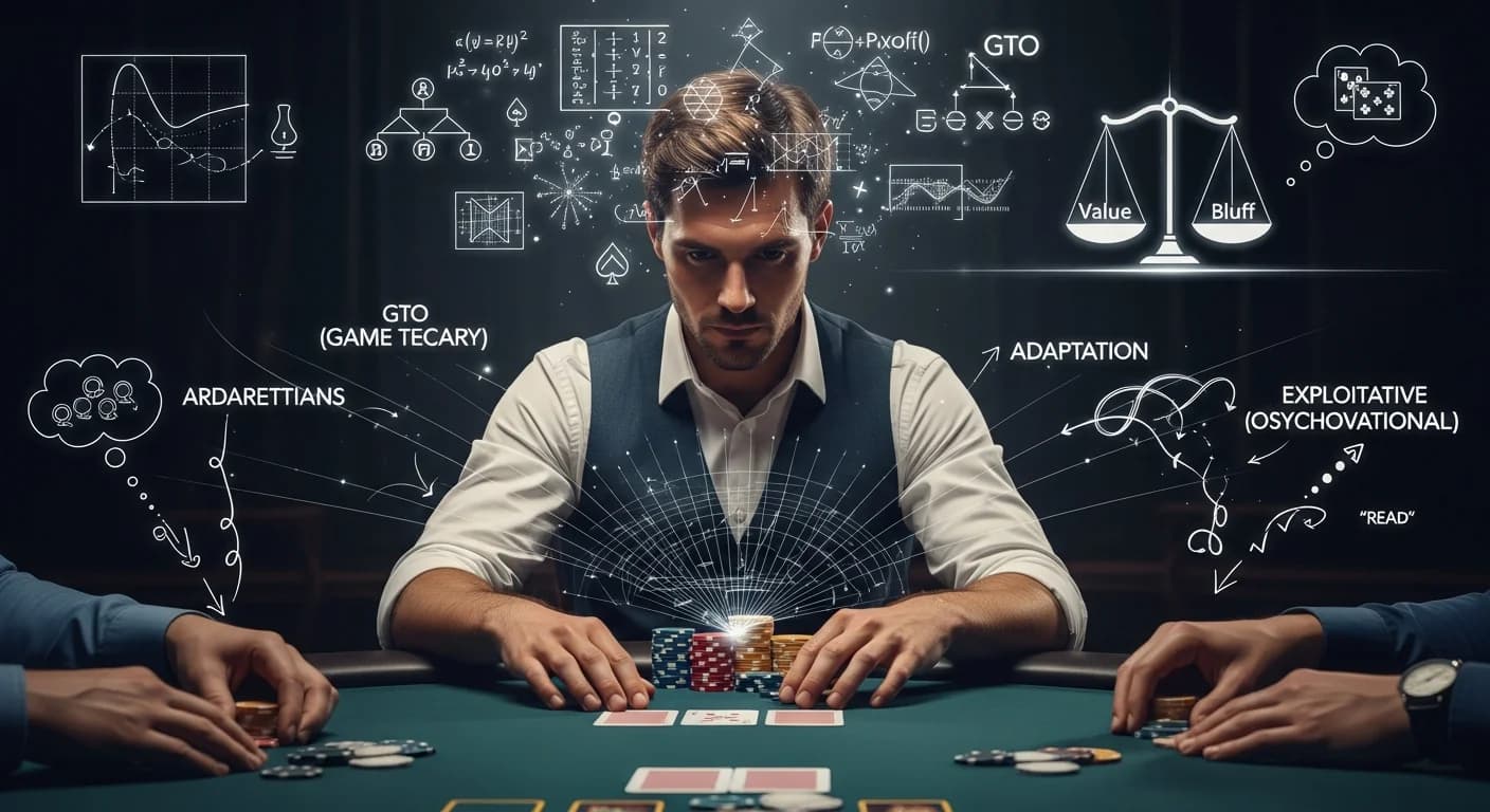Comment les pros combinent GTO et exploitant au poker